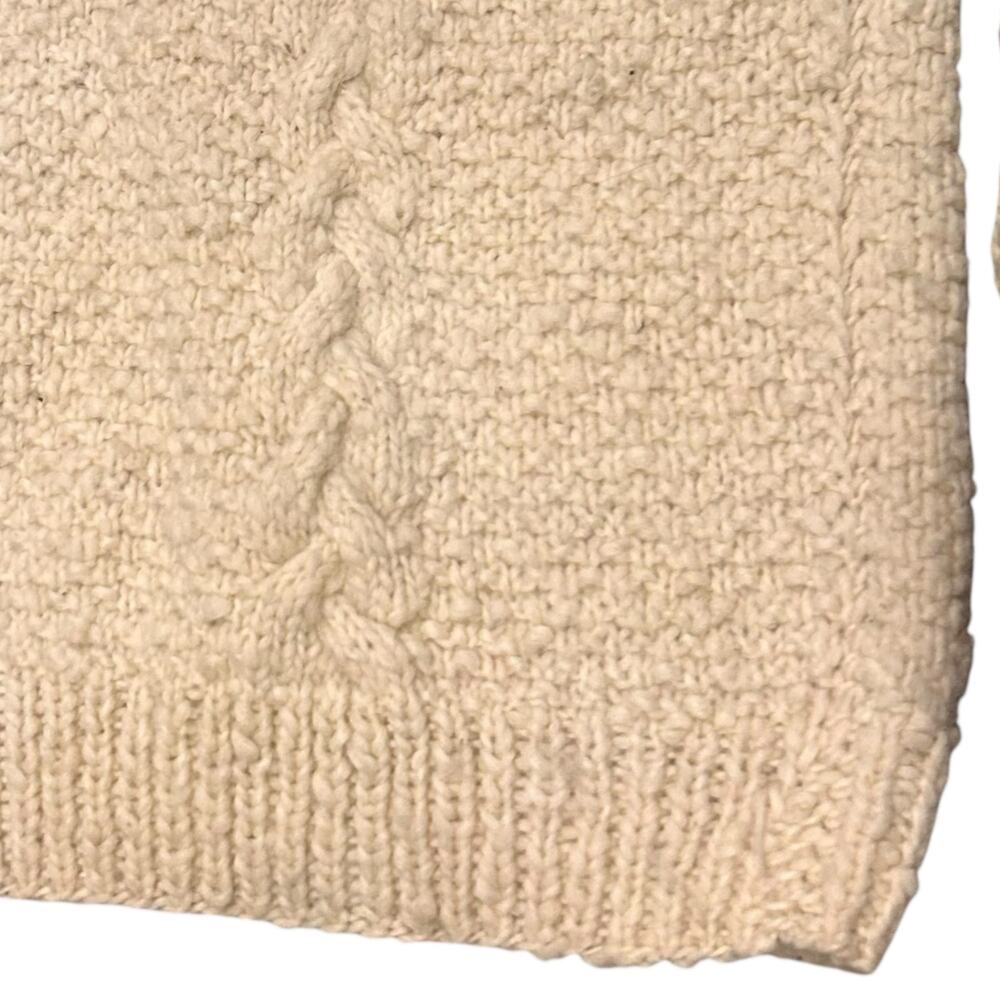 Vintage Men’s Wool Cable Knit Sweater Medium - Picture 9 of 12